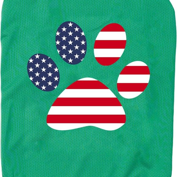 MIANHUATANG Dog Flag Green Shirt Vest XL Mesh Clothes Fits Chest 17.7-19.2" NEW - Picture 2 of 11